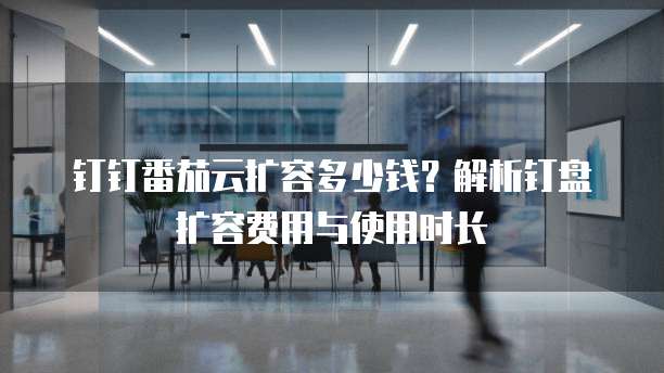 钉钉番茄云扩容多少钱？解析钉盘扩容费用与使用时长