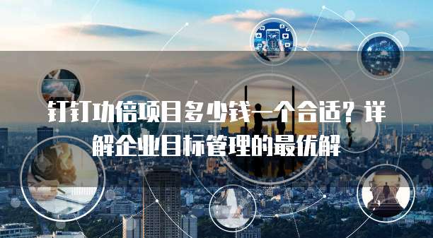 钉钉功倍项目多少钱一个合适?详解企业目标管理的最优解