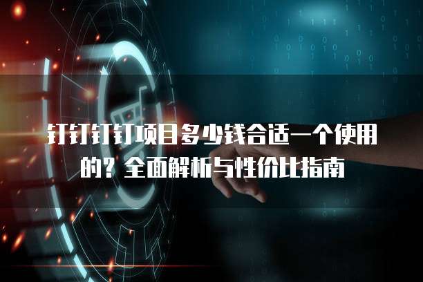钉钉钉钉项目多少钱合适一个使用的？全面解析与性价比指南