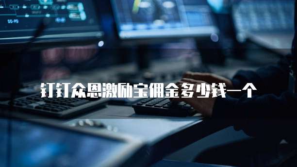 钉钉众恩激励宝佣金多少钱一个