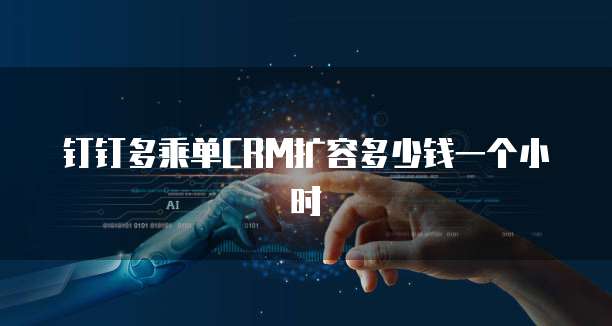 钉钉多乘单CRM扩容多少钱一个小时