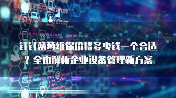 钉钉蓝莓维保价格多少钱一个合适?全面解析企业设备管理新方案