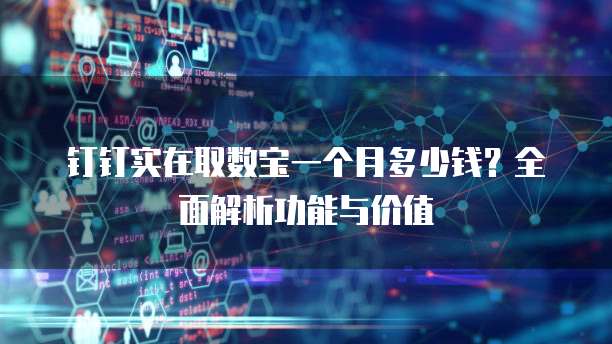 钉钉实在取数宝一个月多少钱?全面解析功能与价值