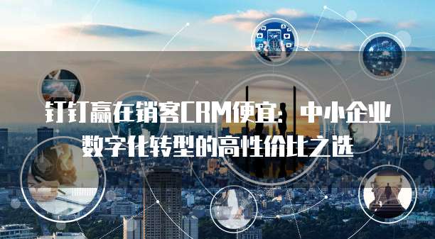 钉钉赢在销客CRM便宜:中小企业数字化转型的高性价比之选