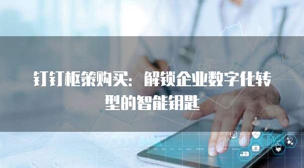 钉钉枢策购买:解锁企业数字化转型的智能钥匙