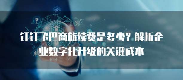 钉钉飞巴商旅续费是多少?解析企业数字化升级的关键成本