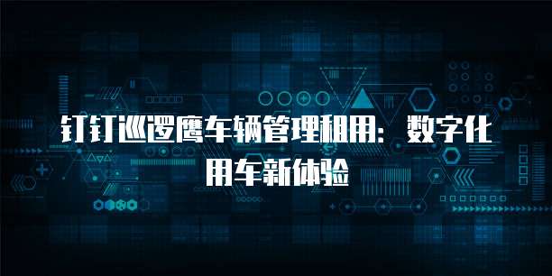 钉钉巡逻鹰车辆管理租用：数字化用车新体验