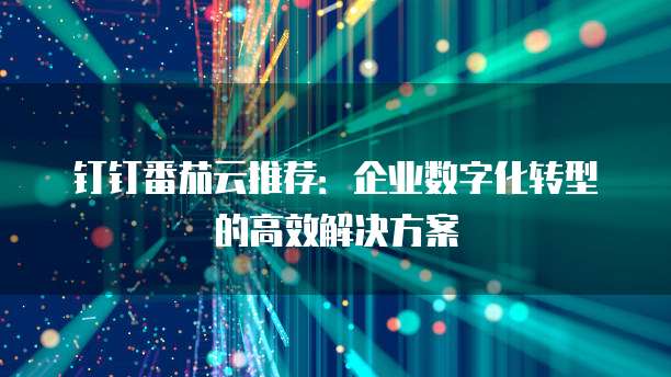 钉钉番茄云推荐：企业数字化转型的高效解决方案