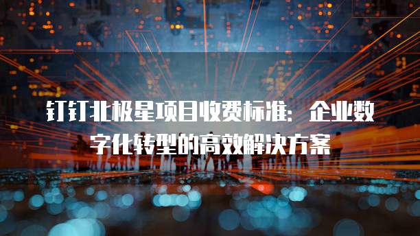 钉钉北极星项目收费标准:企业数字化转型的高效解决方案