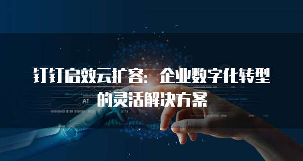 钉钉启效云扩容:企业数字化转型的灵活解决方案