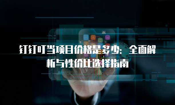 钉钉叮当项目价格是多少:全面解析与性价比选择指南