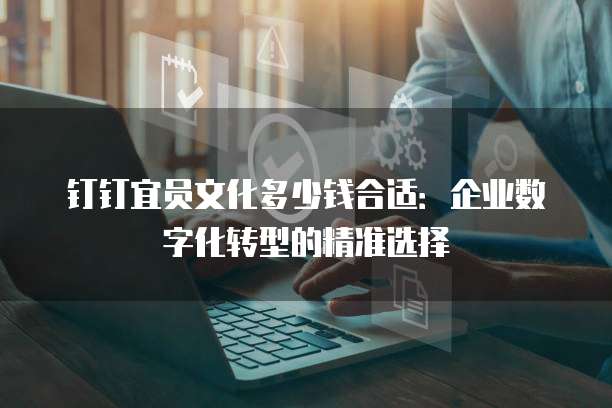 钉钉宜员文化多少钱合适:企业数字化转型的精准选择
