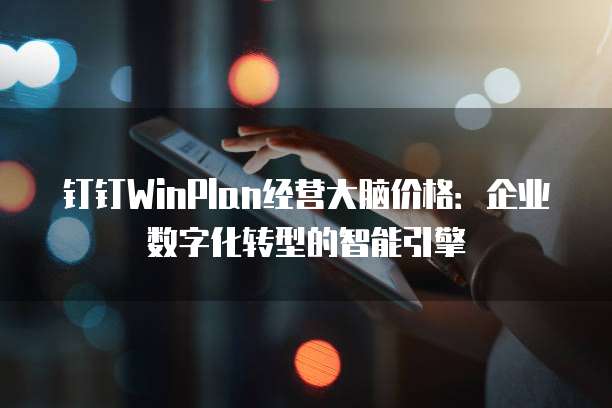 钉钉WinPlan经营大脑价格:企业数字化转型的智能引擎