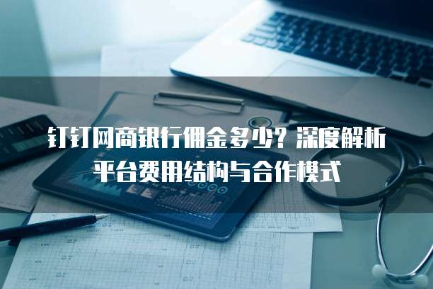 钉钉网商银行佣金多少?深度解析平台费用结构与合作模式