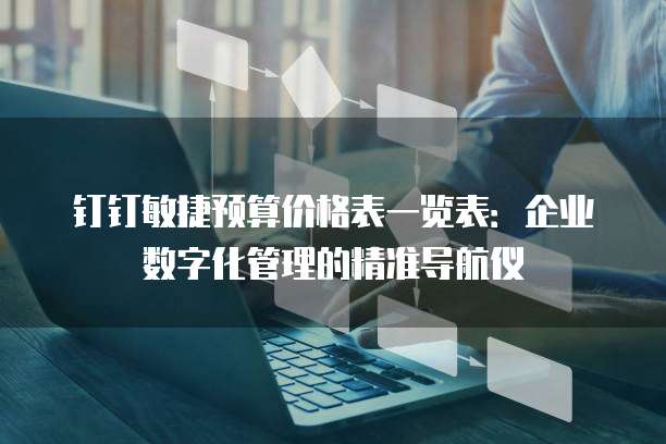 钉钉敏捷预算价格表一览表：企业数字化管理的精准导航仪