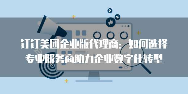 钉钉美团企业版代理商：如何选择专业服务商助力企业数字化转型