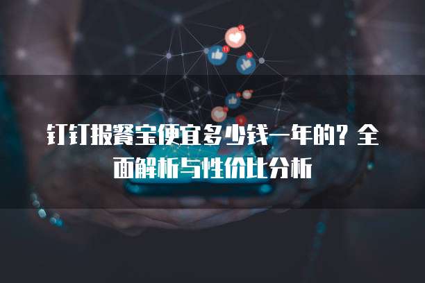 钉钉报餐宝便宜多少钱一年的?全面解析与性价比分析