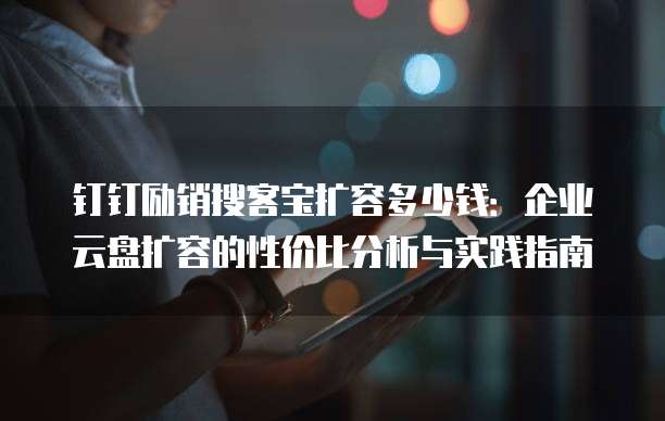 钉钉励销搜客宝扩容多少钱:企业云盘扩容的性价比分析与实践指南