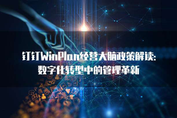 钉钉WinPlan经营大脑政策解读：数字化转型中的管理革新