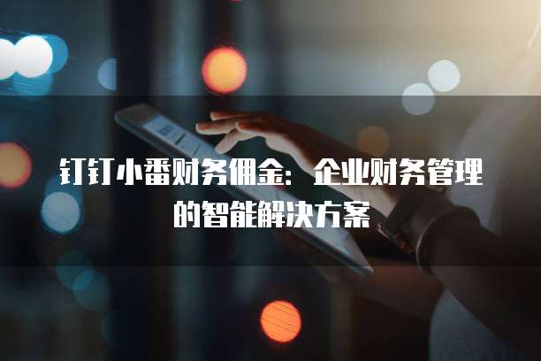 钉钉小番财务佣金:企业财务管理的智能解决方案