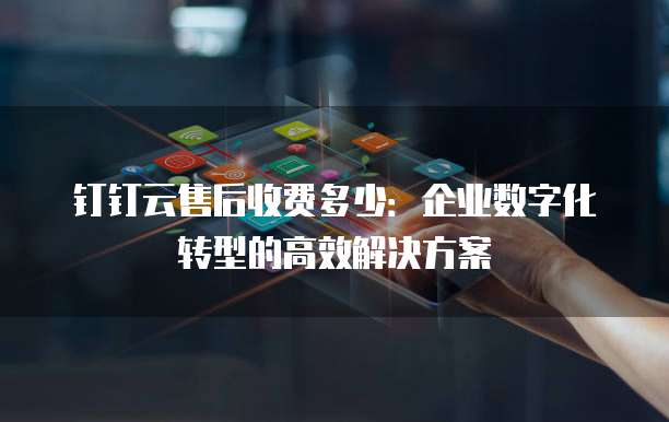 钉钉云售后收费多少:企业数字化转型的高效解决方案