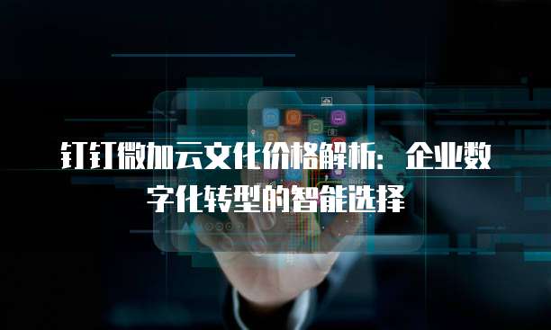 钉钉微加云文化价格解析：企业数字化转型的智能选择