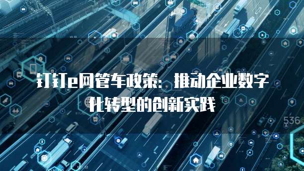 钉钉e网管车政策：推动企业数字化转型的创新实践