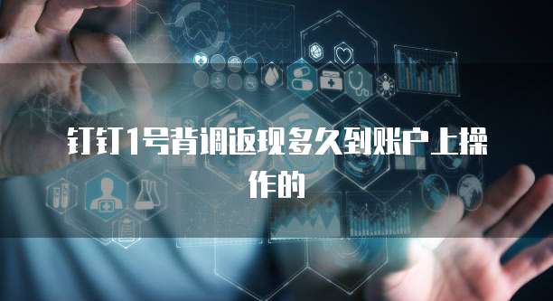 钉钉1号背调返现多久到账户上操作的