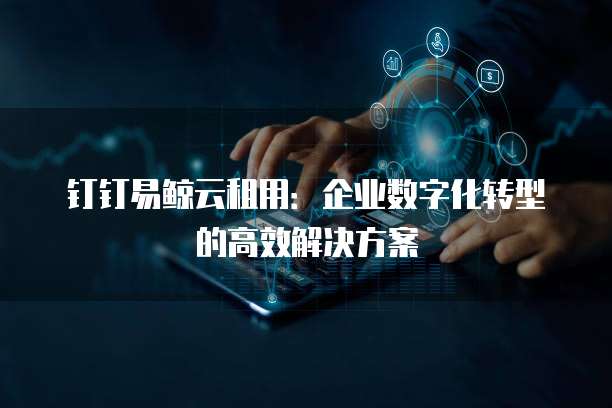 钉钉易鲸云租用:企业数字化转型的高效解决方案