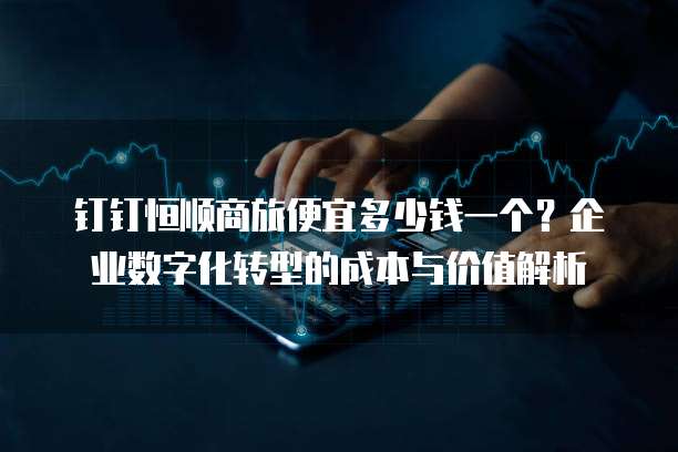 钉钉恒顺商旅便宜多少钱一个?企业数字化转型的成本与价值解析