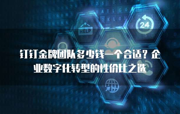 钉钉金牌团队多少钱一个合适?企业数字化转型的性价比之选