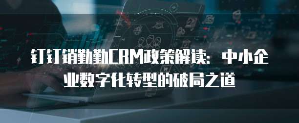 钉钉销勤勤CRM政策解读：中小企业数字化转型的破局之道