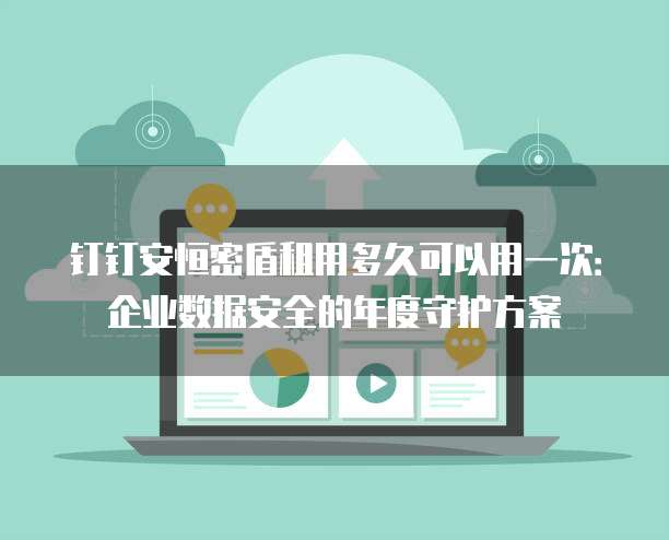 钉钉安恒密盾租用多久可以用一次:企业数据安全的年度守护方案