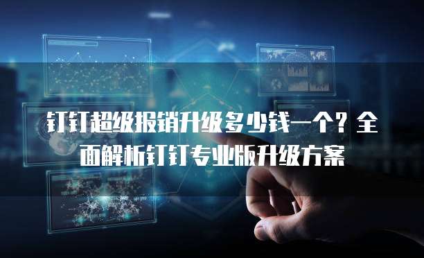 钉钉超级报销升级多少钱一个?全面解析钉钉专业版升级方案