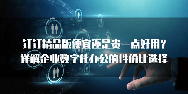 钉钉精品版便宜还是贵一点好用？详解企业数字化办公的性价比选择