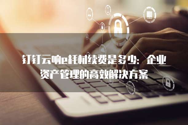 钉钉云呐e耗材续费是多少:企业资产管理的高效解决方案