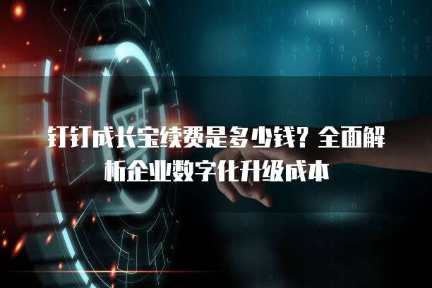 钉钉成长宝续费是多少钱?全面解析企业数字化升级成本