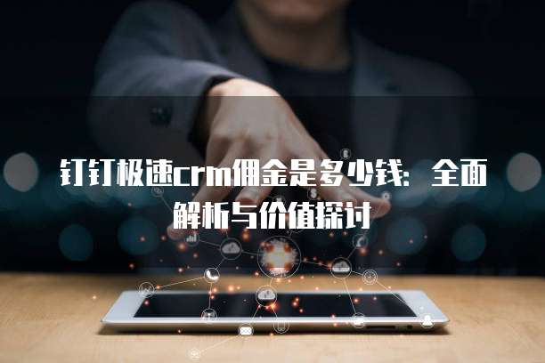 钉钉极速crm佣金是多少钱：全面解析与价值探讨