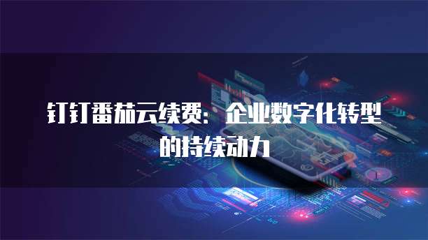 钉钉番茄云续费:企业数字化转型的持续动力