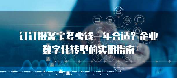 钉钉报餐宝多少钱一年合适?企业数字化转型的实用指南