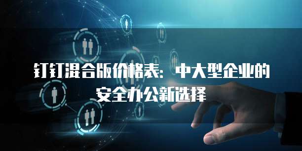 钉钉混合版价格表:中大型企业的安全办公新选择