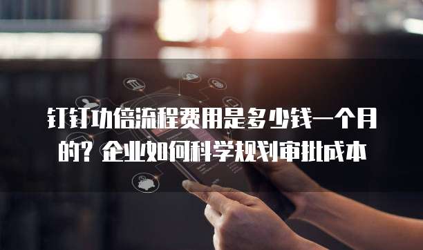 钉钉功倍流程费用是多少钱一个月的?企业如何科学规划审批成本