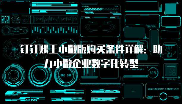钉钉账王小微版购买条件详解:助力小微企业数字化转型