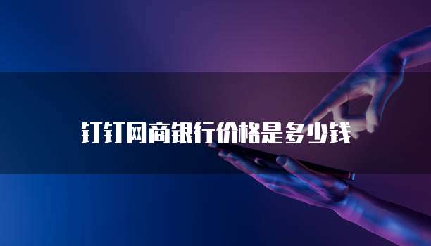 钉钉网商银行价格是多少钱
