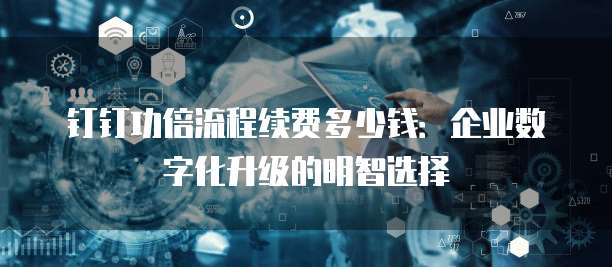 钉钉功倍流程续费多少钱:企业数字化升级的明智选择