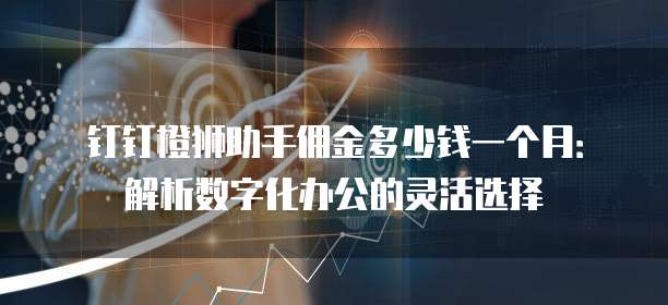 钉钉橙狮助手佣金多少钱一个月:解析数字化办公的灵活选择