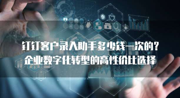 钉钉客户录入助手多少钱一次的?企业数字化转型的高性价比选择