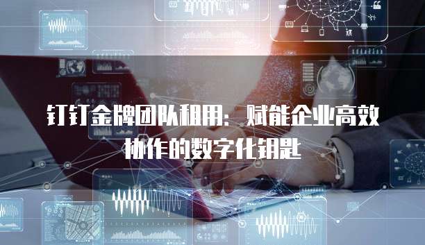 钉钉金牌团队租用：赋能企业高效协作的数字化钥匙