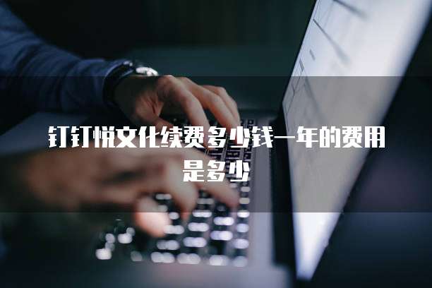 钉钉悦文化续费多少钱一年的费用是多少