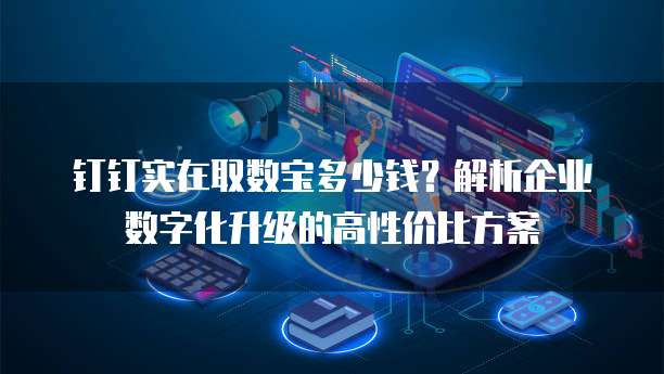 钉钉实在取数宝多少钱?解析企业数字化升级的高性价比方案